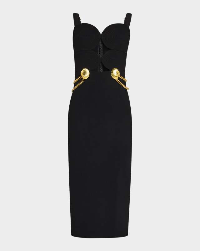 Chelsea Cutout Chain-Embellished Midi Dress
